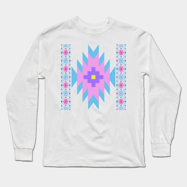 Tribal Designs Soft Colors Long Sleeve T-Shirt by MrPhilFox